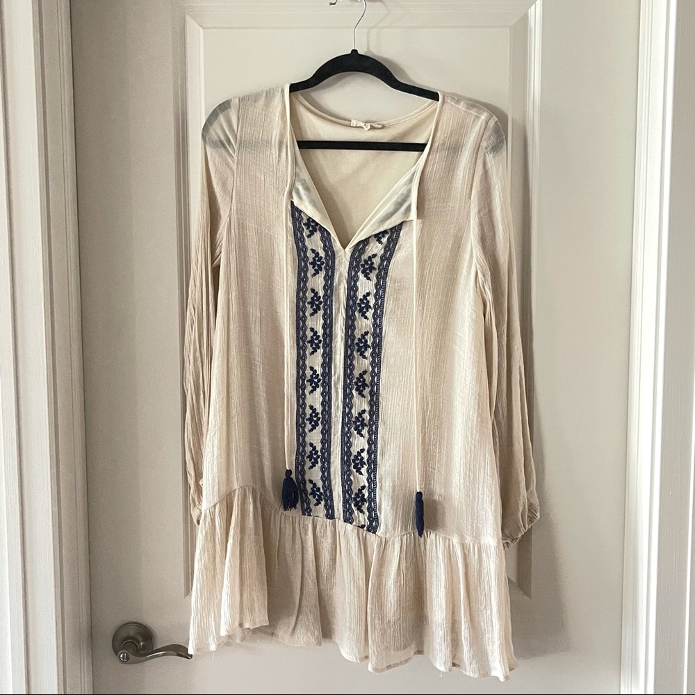 Entro Embroidered Tunic Dress